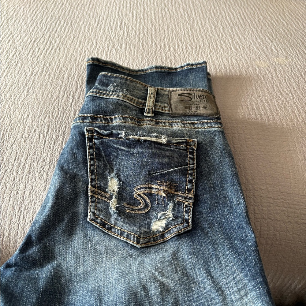Silver Jeans Dark Blue Slim Boot Jeans